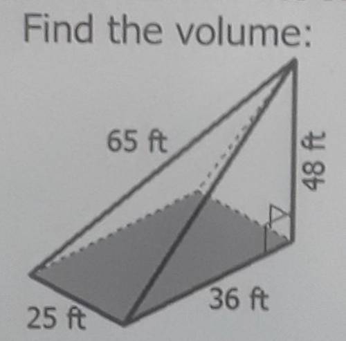 Find the volume with the explanation if possible