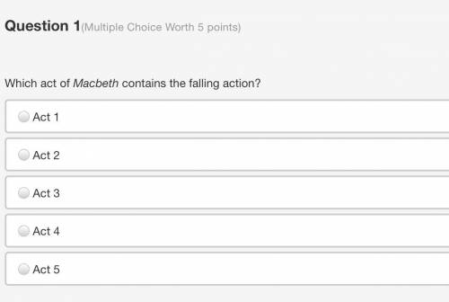 Which act of Macbeth contains the falling action?