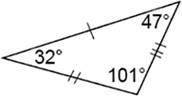 Classify the triangle by its sides and angles. answers: A) Acute scalene triangle B) Right scalene