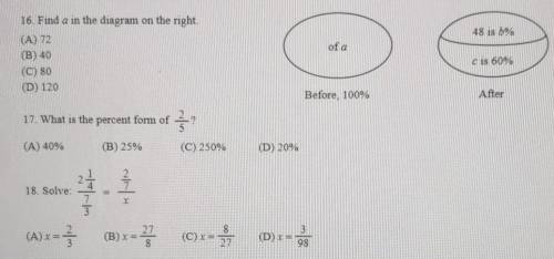 Could someone please help me with 16 and 18 (I will mark brainliest)