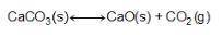 Consider the equation below. CaCO3(S) CaO(S) + CO2(g) What is the equilibrium constant expression f