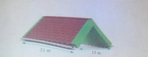 The diagram above is the roof of a terrace house. If the height of the roof is 5m, calculate

(a)t