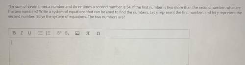The sum of seven times a number—
PLEASE HELP!