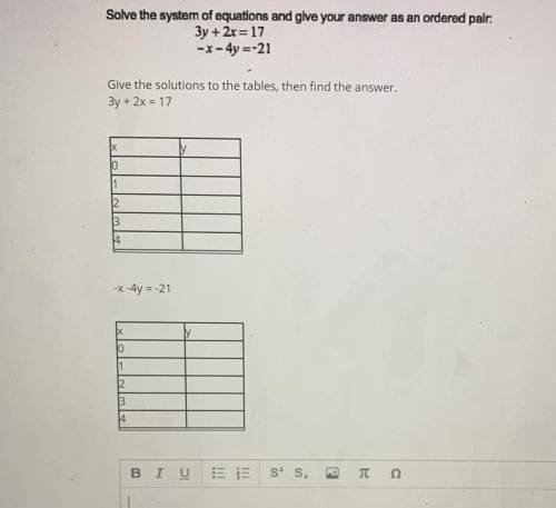 PLEASE HELP!! Solve system of equations 
I think you use desmos but mine isn’t working
