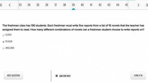 WILL MARK BRAINLIEST The freshman class has 190 students. Each freshman must write five reports