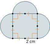 What is the area of the composite figure? (6π + 4) cm2 (6π + 16) cm2 (12π + 4) cm2 (12π + 16) cm2