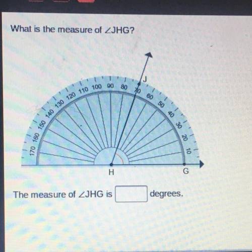 G
The measure of ZJHG is
degrees.