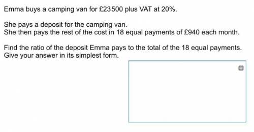 Emma buys a cameprvan for £23 500 plus vat at 20% please can i have help with this xoxo