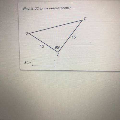 What is BC to the nearest tenth?