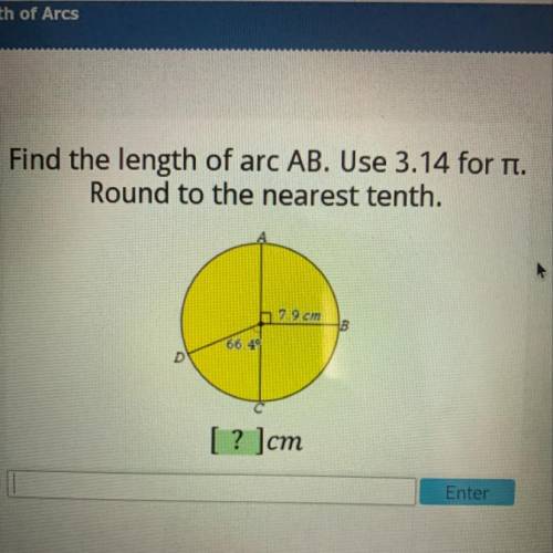 Find the length of arc AB. Help idk how to do this