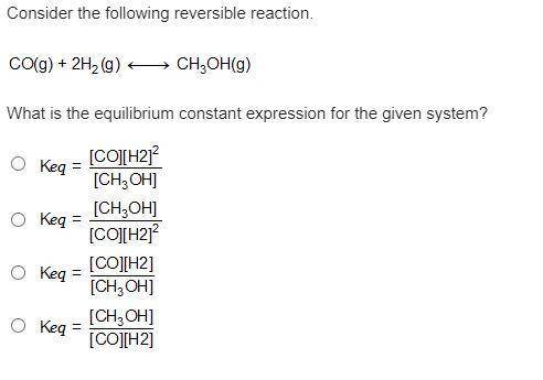 Consider the following reversible reaction.