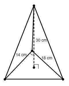 What is the volume of this pyramid? 945 cm³ 1260 cm³ 1890 cm³ 2520 cm³
