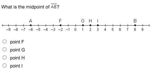 What is the midpoint of Line segment A B ?