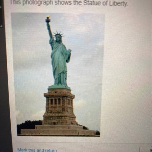 Which detail from Lady Liberty. does this image

support?
O It was designed so any stress was s
