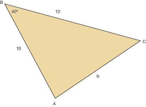 Find the value of b. Round your answer to the nearest tenth.

The figure shows acute triangle A B