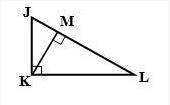 In triangle △JKL, ∠JKL is right angle, and KM is an altitude. JK=24 and JM=18, find JL.

HELPPPPP
