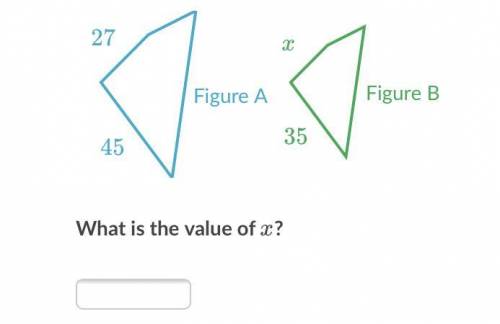 Figure A is a scale image of Figure B. What is the value of x?