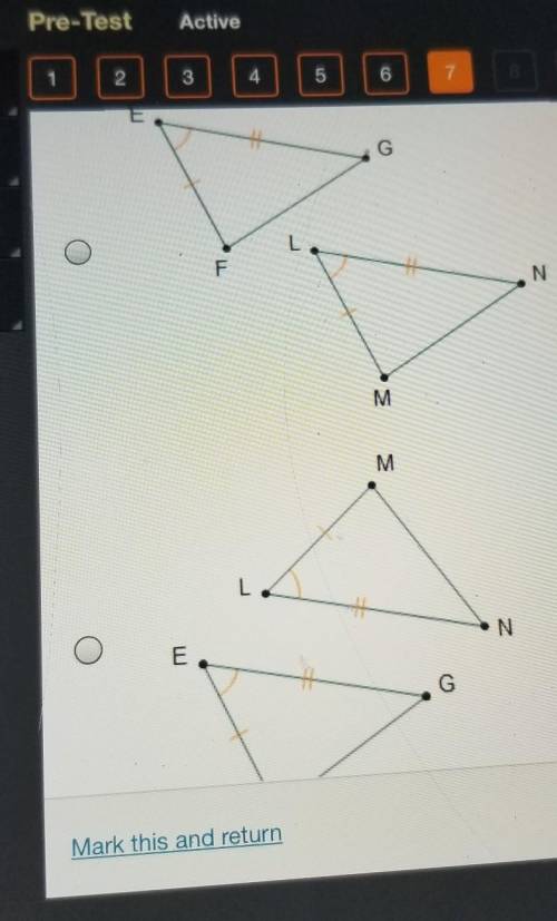 Which of these triangle pairs can be mapped to each other using a single reflection?