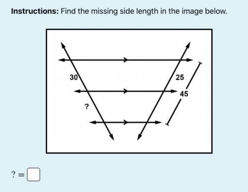 Find the missing segment to the triangle in the attached image.