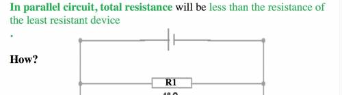In parallel circuits total resistance will be less than the resistance of the least resistence devi