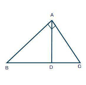 In the given triangle ABC, angle A is 90° and segment AD is perpendicular to segment BC. PLEASE HEL