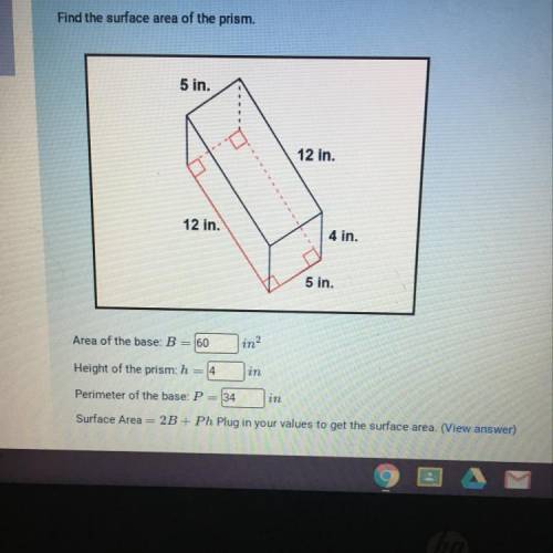Find the surface area of the prism.
Help please