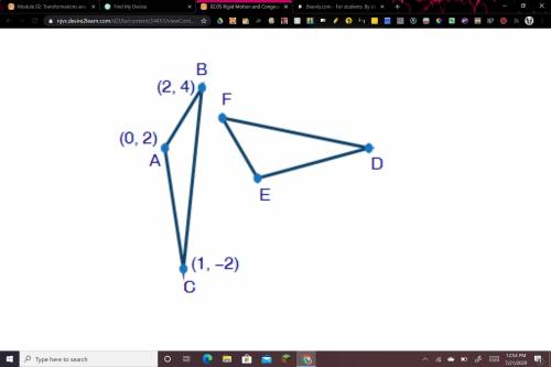 Given: ΔABC ≅ ΔEFD What is the length of Segment line FE rounded to the nearest tenth