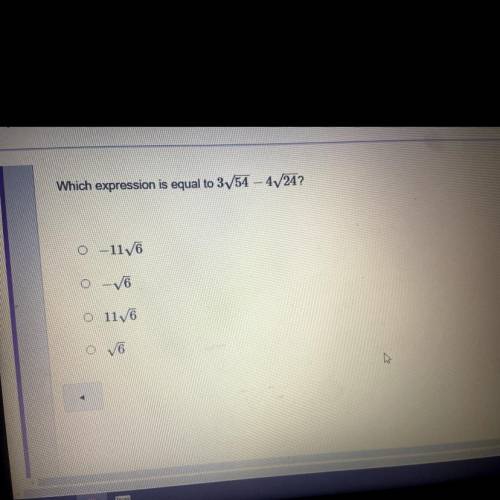 Which expression is equivalent to ...