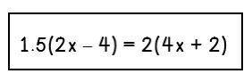 Find the value of x needed to make the equation below true.