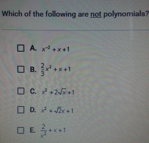 Which of the following are not polynomials?