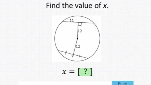 Find the value of x geometry