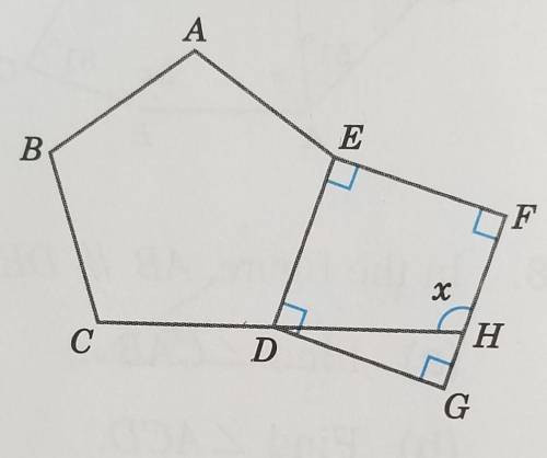 URGENT)

In the figure, ABCDE is a regular pentagon and DEFG is a square. CDproduced and GF inters
