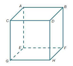 Which is a diagonal through the interior of the cube? Side A H Side B E Side C H Side F G