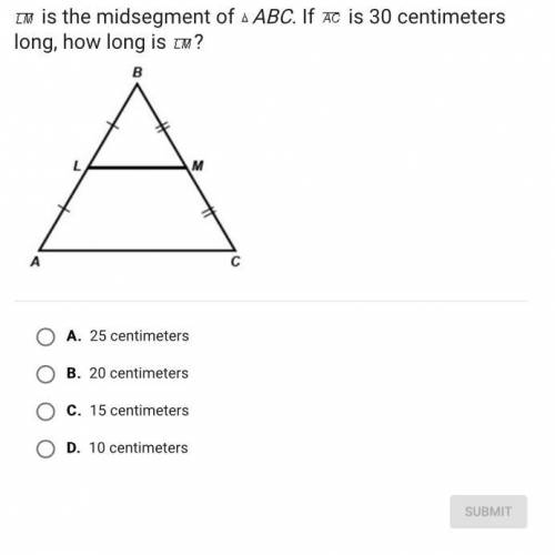 ABC has been translated 5 units to the right, as shown in the diagram. What is the length of ?

A.