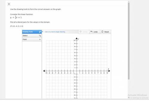 Use the drawing tools to form the correct answers on the graph. Consider this linear function: Plot