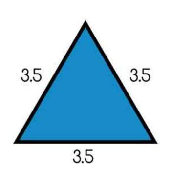 FIRST GETS BRAINLLEST If the triangle below is enlarged by a scale factor of 2, what will be the pe