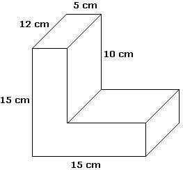 The solid shown below is made by combining two rectangular prisms. What is the total volume of the