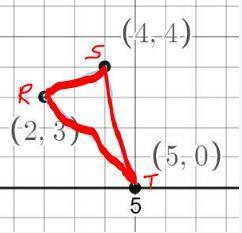 WILL MARK BRAINLIEST!!!Triangle RST has vertices located at R (2,3), S (4,4), and T (5,0) Part A: Fi
