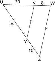 Solve for x. Question 12 options: A) 8 B) 5 C) 14 D) 10