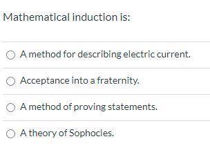 Mathematical induction is: