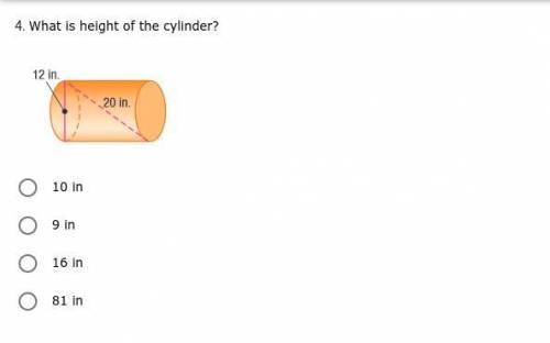 *PLEASE ANSWER ASAP* What is height of the cylinder?
