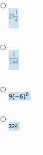 Evaluate 9x*2 y*−2 for x = –3 and y = 2. Answers: