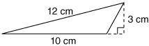 What is the area of the following figure: A) 30 cm 2 B) 36 cm 2 C) 18 cm 2 D) 15 cm 2