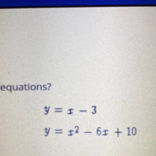 How many real solutions exist for this system of equations?

A. Zero
B. One
C. Two
D. Infinite