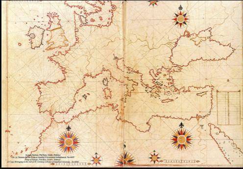 PLEASE ANSWER ASAP Will give brainliest! his map of Europe and the Mediterranean region was mad