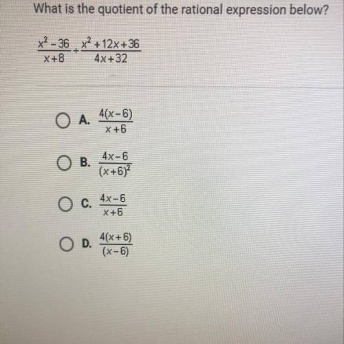 What is the quotient of the rational expression below?