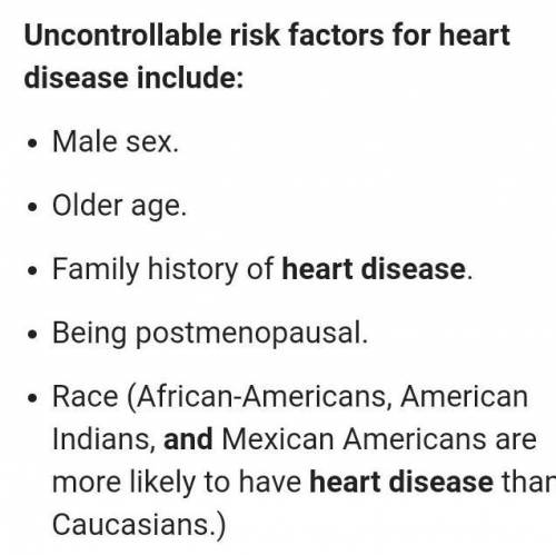All of the following are UNcontrollable risk factors to cardiovascular disease, EXCEPT