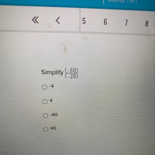 Simplify-80)
(-20)
04
04
0-40
40
Help please