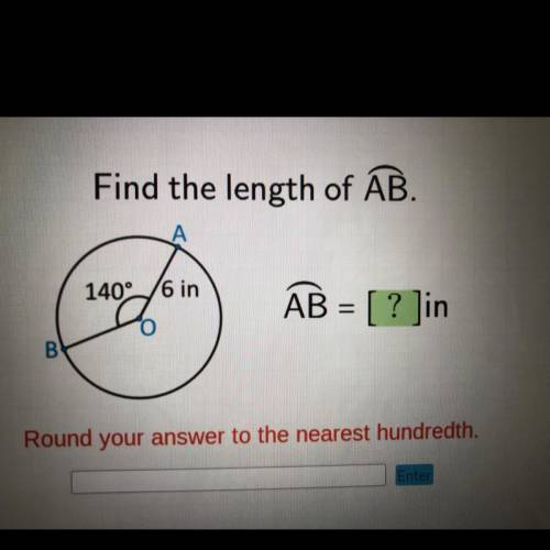 Find the length of AB.
A
140/6 in
100%
AB = [ ? Jin
B