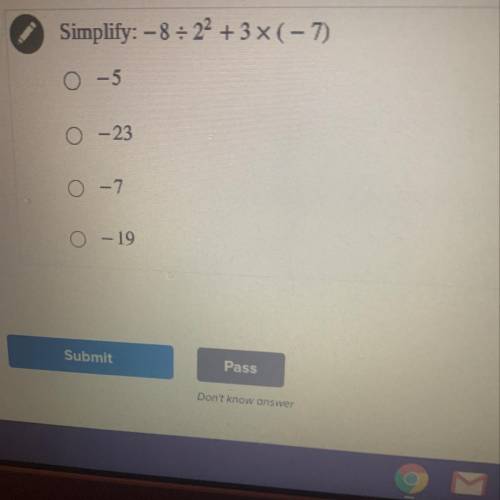 Simplify: -8 +2 +3 (-7)